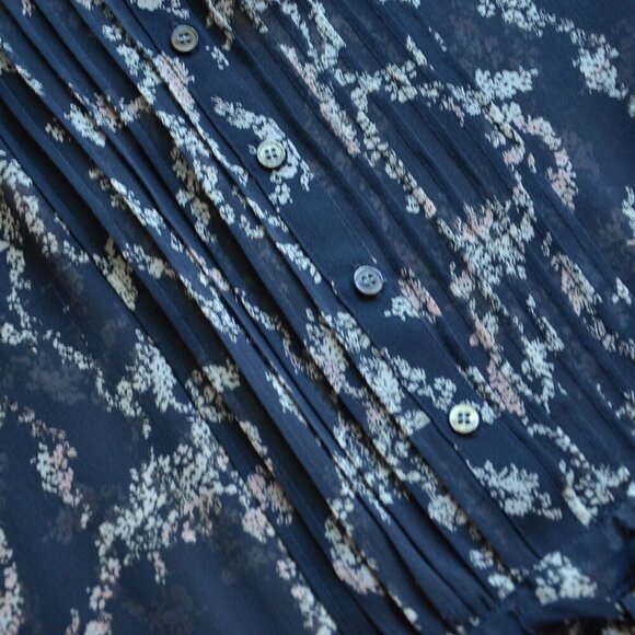 CLUB MONACO Sheer Silk Tunic Dress with Drawstring Waist Size 2 - Picture 6 of 12